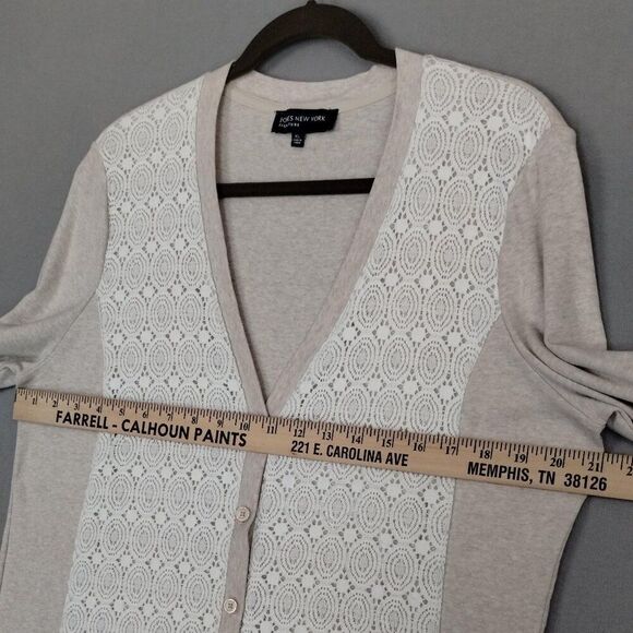 Jones New York Lace Button Front Knit Cardigan Tank Top Size XL - Picture 12 of 15